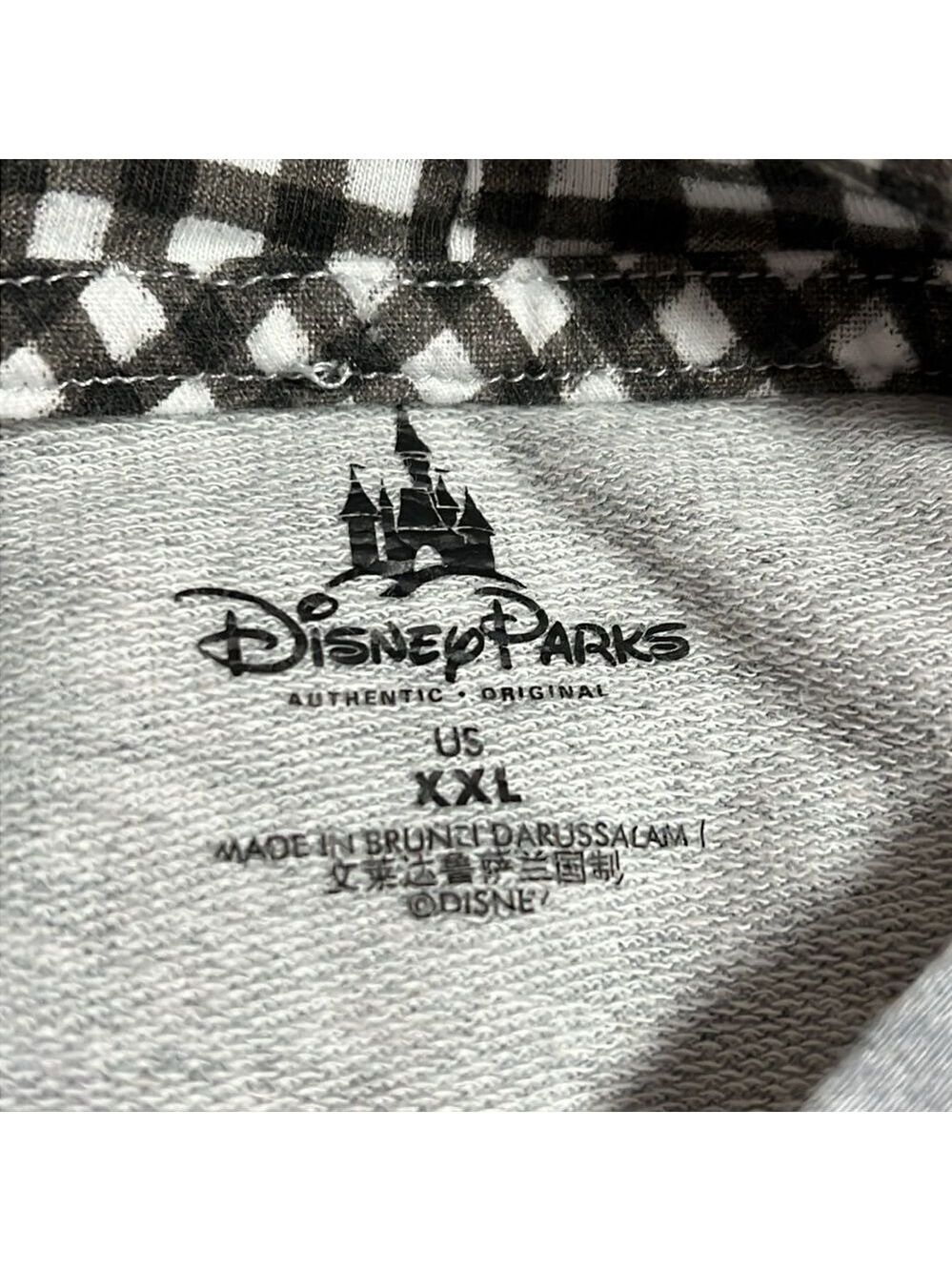 DISNEY PARKS Minnie Mouse zip hoodie. Great with gingham accents. XXL - Picture 3 of 8